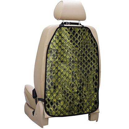 Lime Green And Black Snakeskin Print Car Seat Organizers