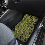 Lime Green And Black Snakeskin Print Front Car Floor Mats