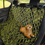 Lime Green And Black Snakeskin Print Pet Car Back Seat Cover