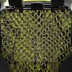 Lime Green And Black Snakeskin Print Pet Car Back Seat Cover