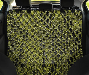 Lime Green And Black Snakeskin Print Pet Car Back Seat Cover