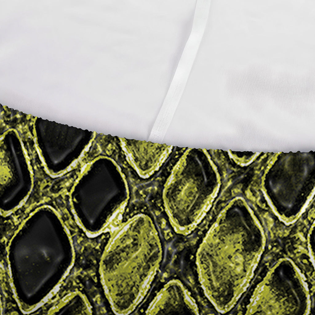 Lime Green And Black Snakeskin Print Sofa Cover