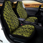 Lime Green And Black Snakeskin Print Universal Fit Car Seat Covers