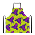 Lime Green And Purple Cow Pattern Print Apron