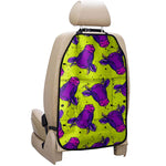 Lime Green And Purple Cow Pattern Print Car Seat Organizers