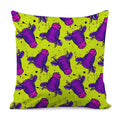 Lime Green And Purple Cow Pattern Print Pillow Cover