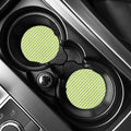Lime Green And White Chevron Print Car Coasters