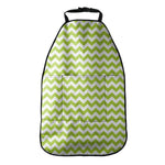 Lime Green And White Chevron Print Car Seat Organizers