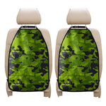 Lime Green Camouflage Print Car Seat Organizers