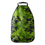 Lime Green Camouflage Print Car Seat Organizers