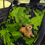 Lime Green Camouflage Print Pet Car Back Seat Cover