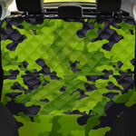 Lime Green Camouflage Print Pet Car Back Seat Cover
