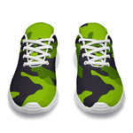 Lime Green Camouflage Print Sport Shoes GearFrost