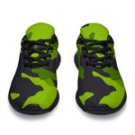 Lime Green Camouflage Print Sport Shoes GearFrost