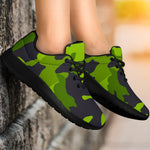 Lime Green Camouflage Print Sport Shoes GearFrost