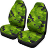 Lime Green Camouflage Print Universal Fit Car Seat Covers