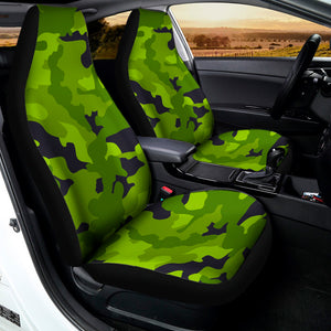 Lime Green Camouflage Print Universal Fit Car Seat Covers