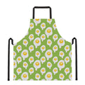 Lime Green Fried Eggs Pattern Print Apron