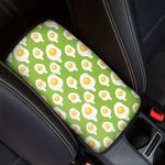Lime Green Fried Eggs Pattern Print Car Center Console Cover