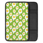 Lime Green Fried Eggs Pattern Print Car Center Console Cover