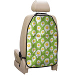 Lime Green Fried Eggs Pattern Print Car Seat Organizers