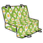 Lime Green Fried Eggs Pattern Print Pet Car Back Seat Cover