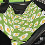 Lime Green Fried Eggs Pattern Print Pet Car Back Seat Cover