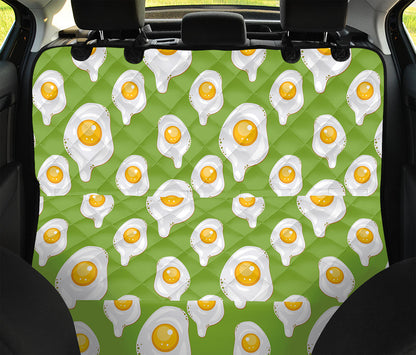 Lime Green Fried Eggs Pattern Print Pet Car Back Seat Cover