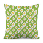Lime Green Fried Eggs Pattern Print Pillow Cover
