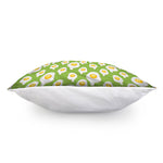 Lime Green Fried Eggs Pattern Print Pillow Cover