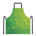Lime Green Polygonal Geometric Print Apron