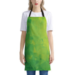 Lime Green Polygonal Geometric Print Apron