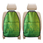 Lime Green Polygonal Geometric Print Car Seat Organizers