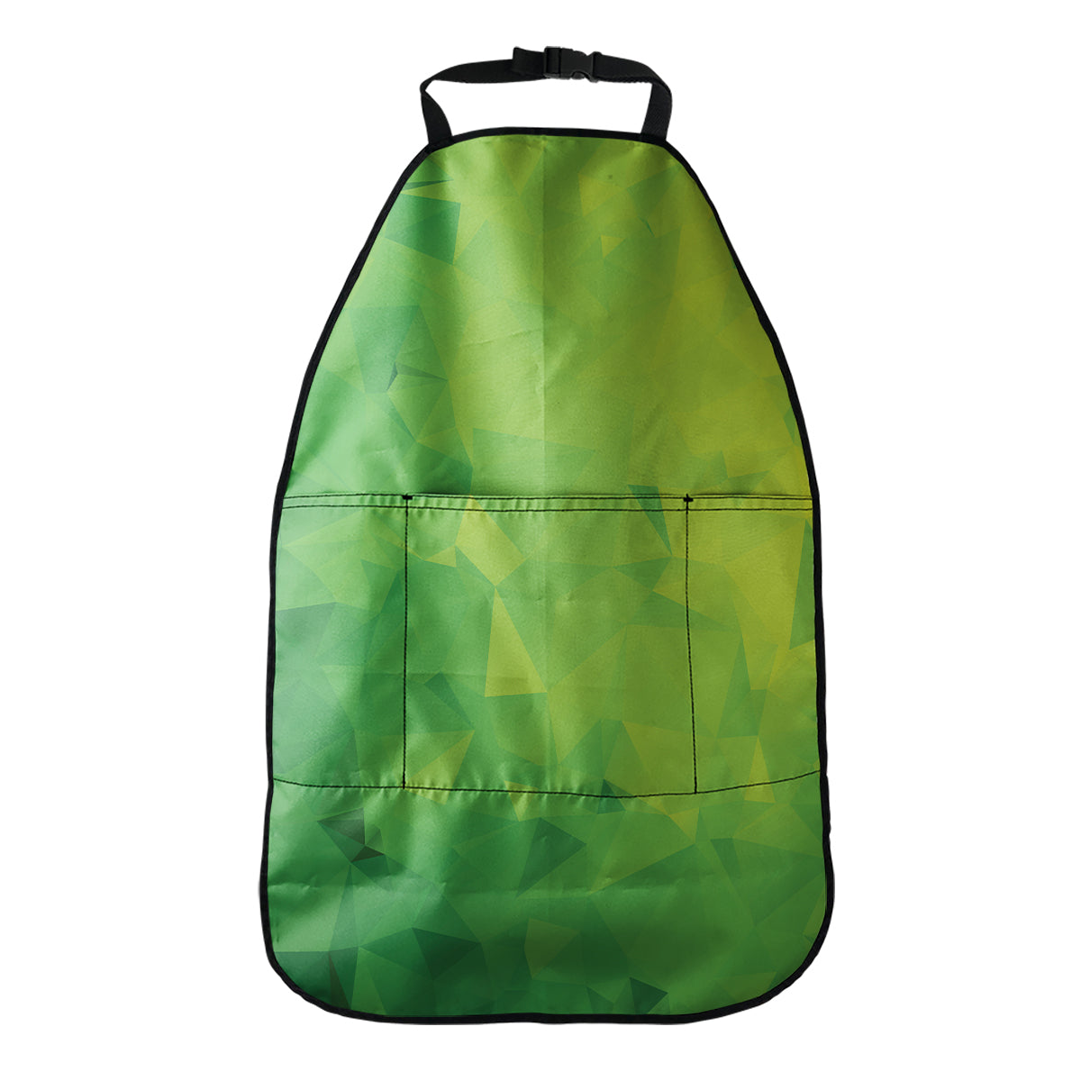 Lime Green Polygonal Geometric Print Car Seat Organizers