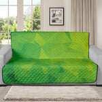 Lime Green Polygonal Geometric Print Futon Protector