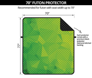 Lime Green Polygonal Geometric Print Futon Protector