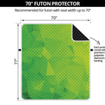 Lime Green Polygonal Geometric Print Futon Protector