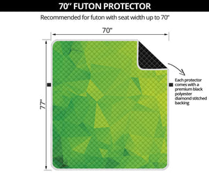 Lime Green Polygonal Geometric Print Futon Protector