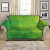 Lime Green Polygonal Geometric Print Loveseat Protector