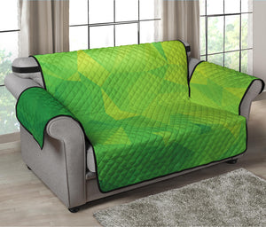 Lime Green Polygonal Geometric Print Loveseat Protector