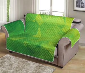 Lime Green Polygonal Geometric Print Loveseat Protector