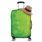 Lime Green Polygonal Geometric Print Luggage Cover