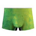 Lime Green Polygonal Geometric Print Men's Boxer Briefs
