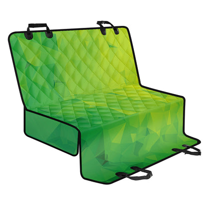 Lime Green Polygonal Geometric Print Pet Car Back Seat Cover
