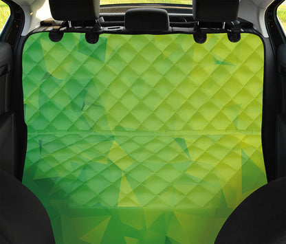 Lime Green Polygonal Geometric Print Pet Car Back Seat Cover