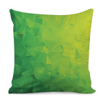 Lime Green Polygonal Geometric Print Pillow Cover