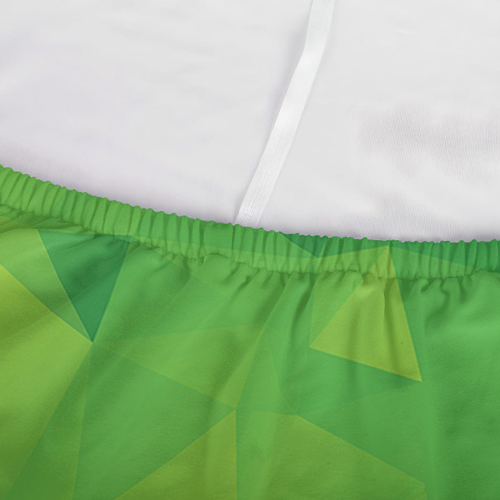 Lime Green Polygonal Geometric Print Sofa Cover