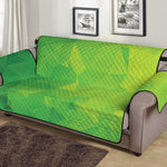 Lime Green Polygonal Geometric Print Sofa Protector