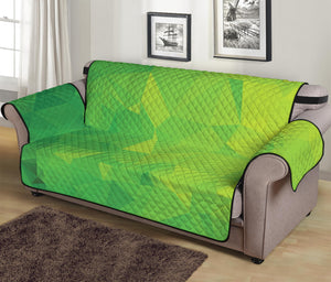 Lime Green Polygonal Geometric Print Sofa Protector