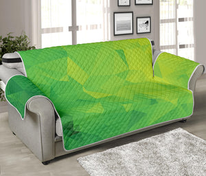 Lime Green Polygonal Geometric Print Sofa Protector